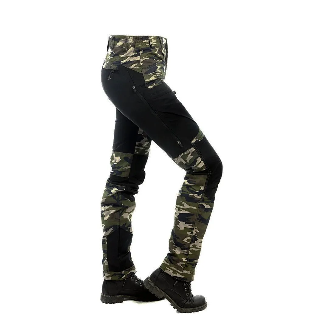 Active Stretch Pants Lady Camo Olive (Long)