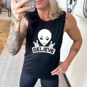 Alien Believe Muscle Tank