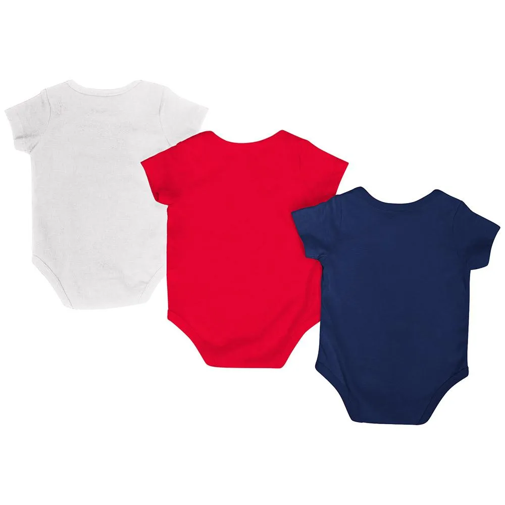 Arizona Wildcats Colosseum Navy Red White Infant One Piece Outfits - 3 Pack