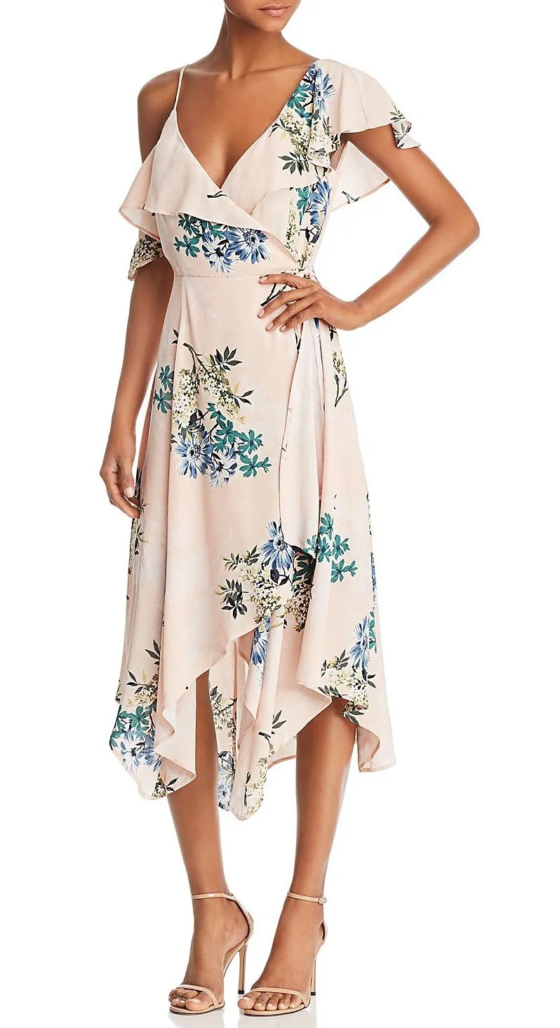 ASTR Yessenia Floral Wrap Dress