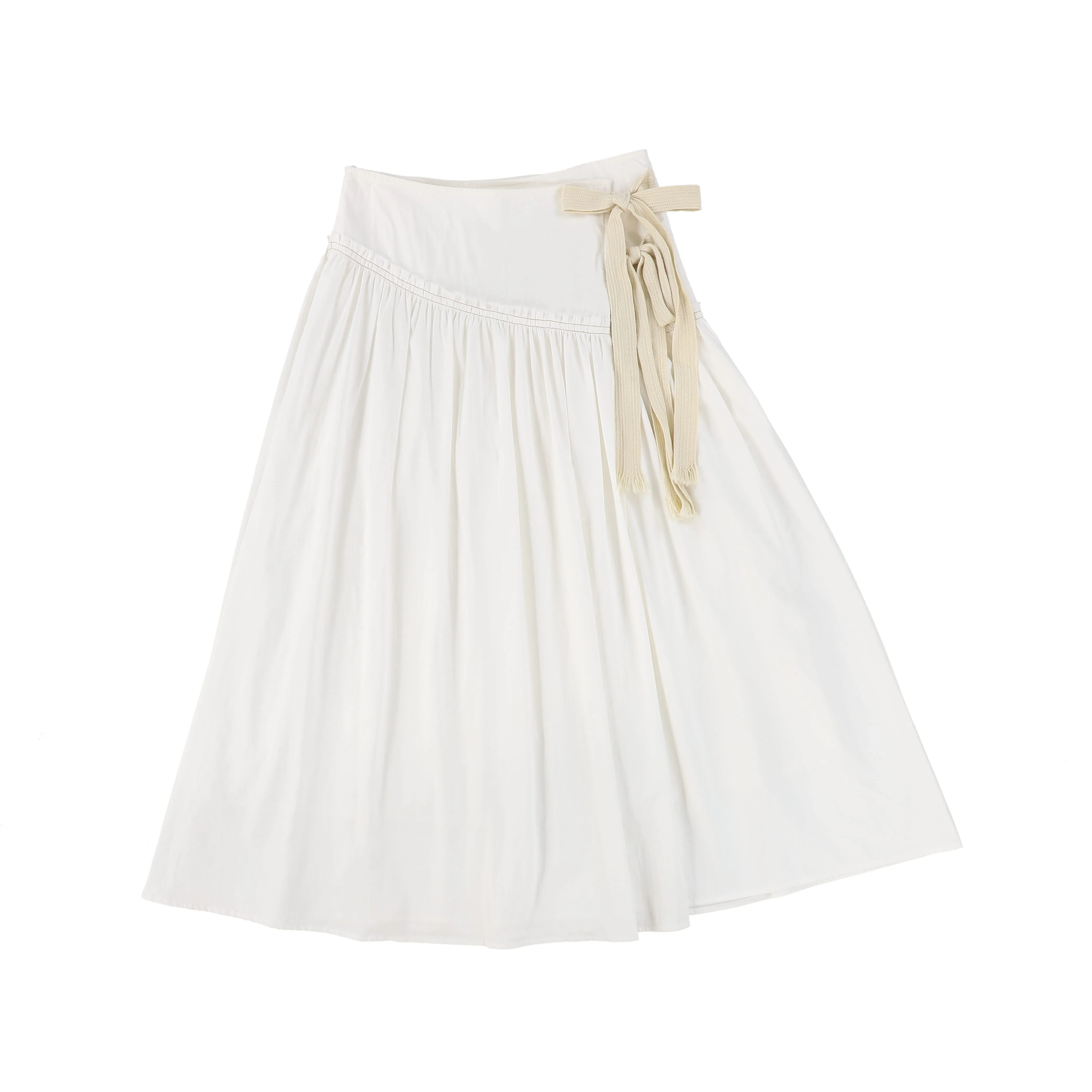 BAMBOO WHITE WRAP ROPE SKIRT [FINAL SALE]