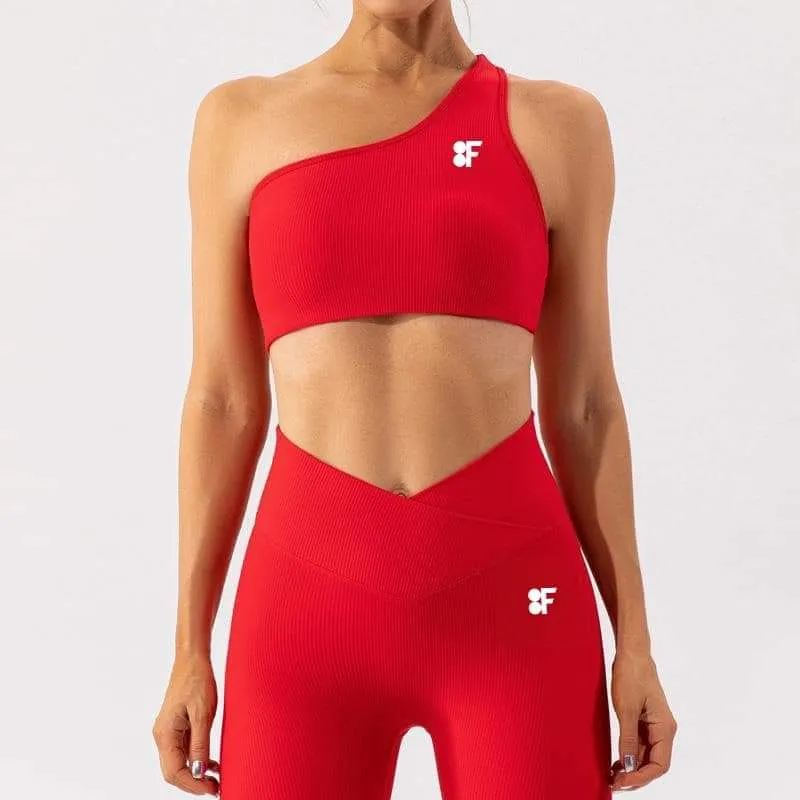 BF single strap sports bra and leggings set