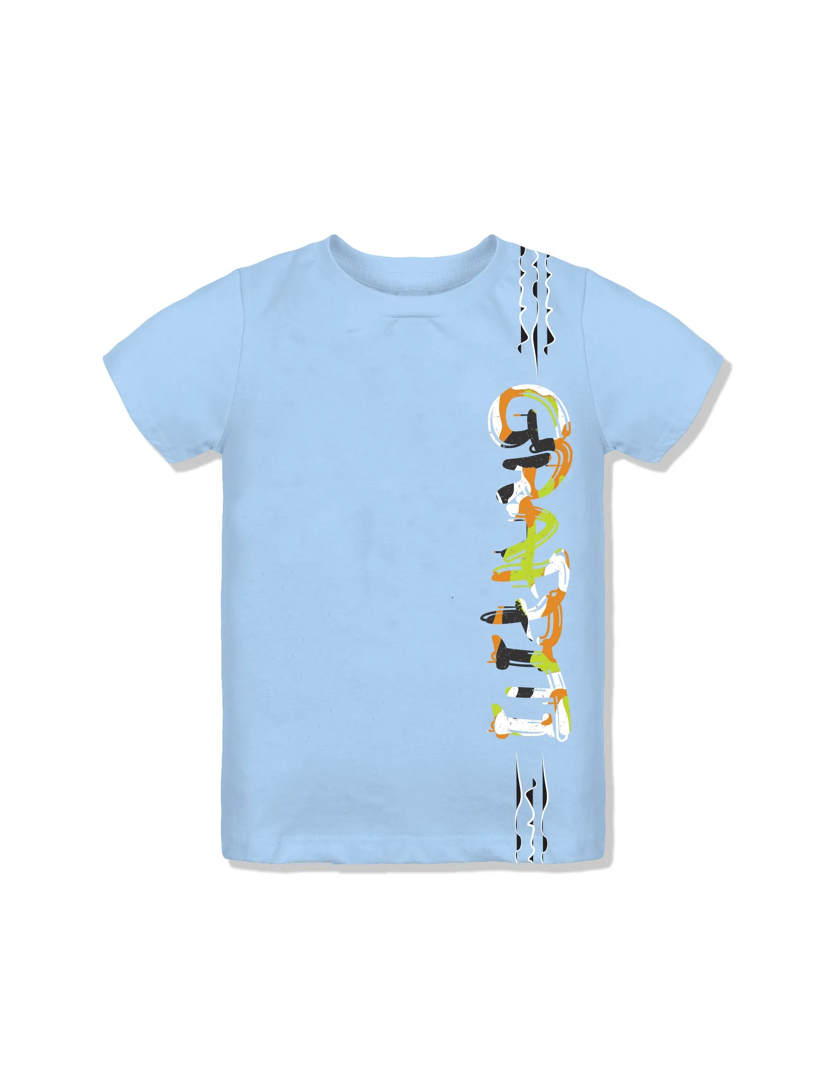 Boy's Printed Half Sleeve Tee & Knee length Basic Short Set