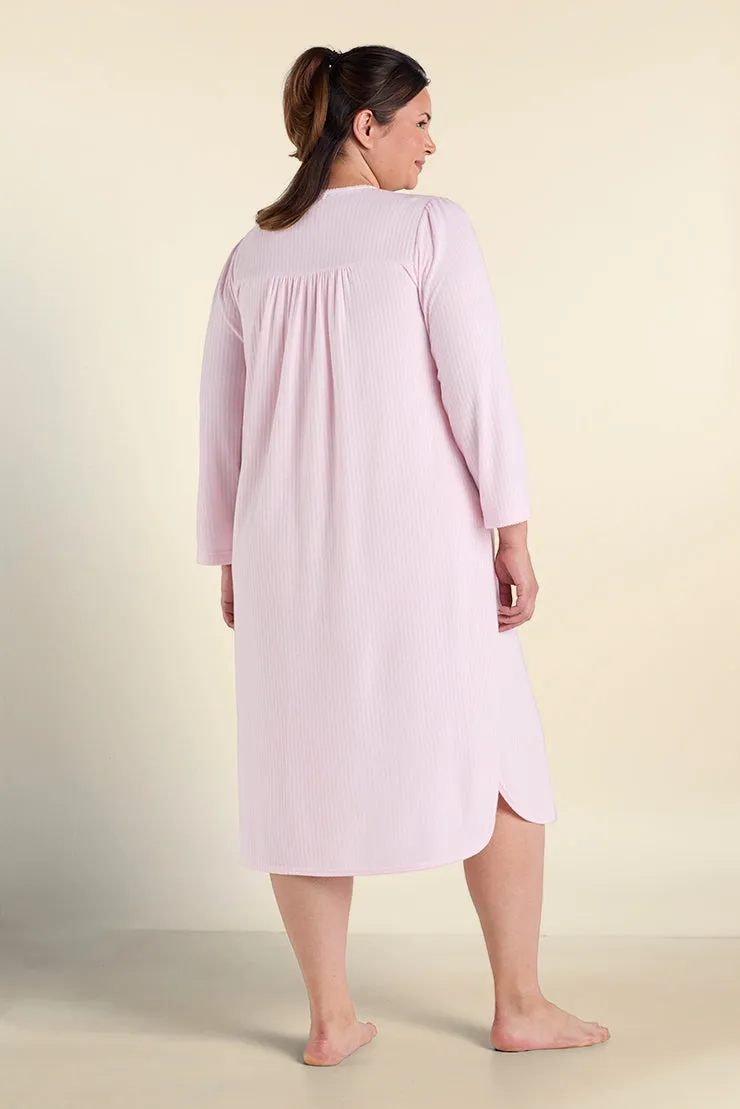 Brushed Honeycomb Long Nightgown