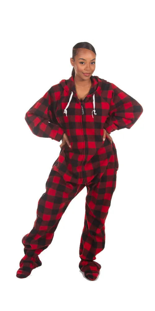 Couch Plaid-tato Onesie - Detachable Feet