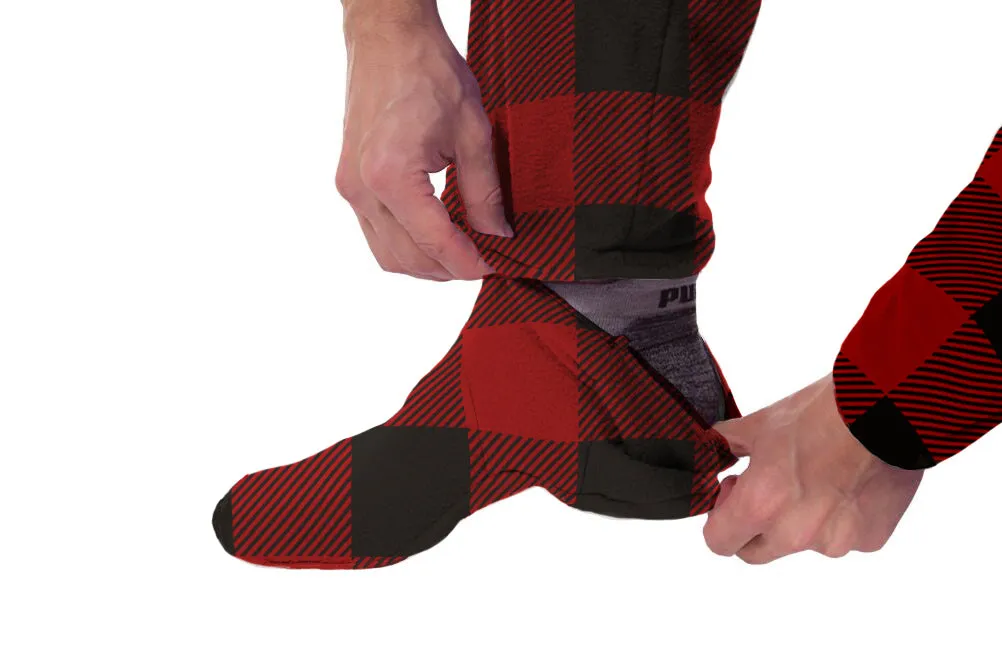 Couch Plaid-tato Onesie - Detachable Feet