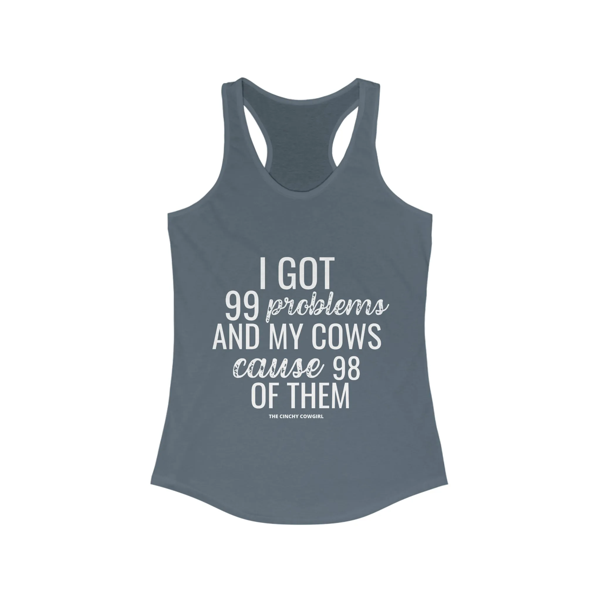 Cow Problems Racerback Tank