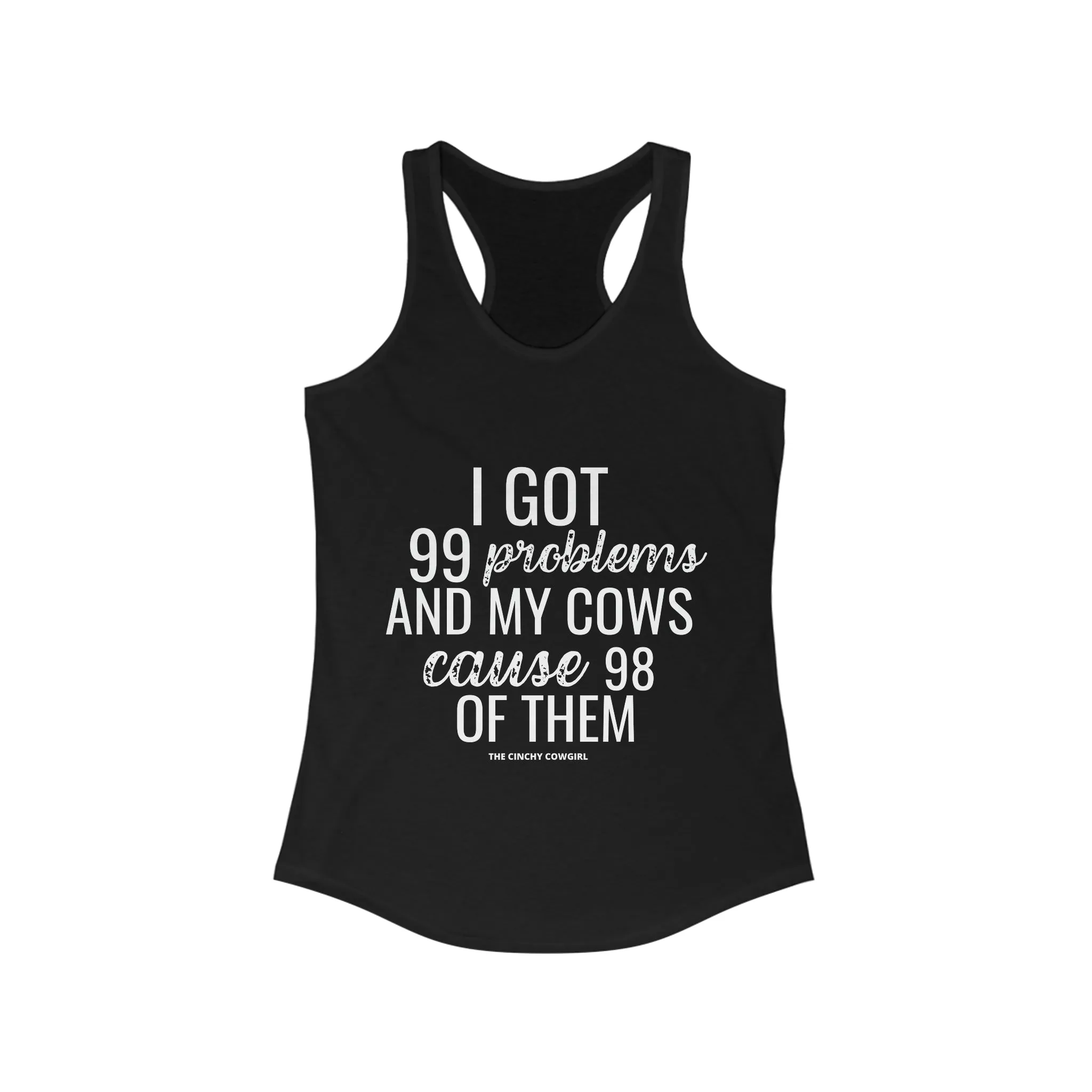 Cow Problems Racerback Tank