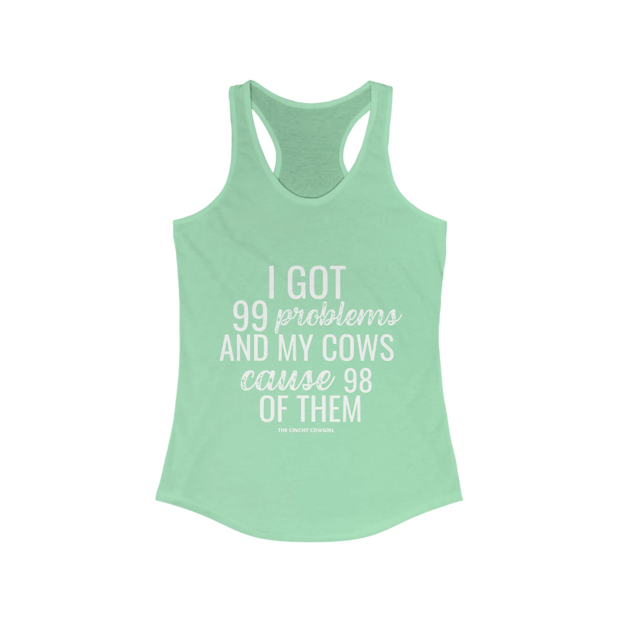 Cow Problems Racerback Tank