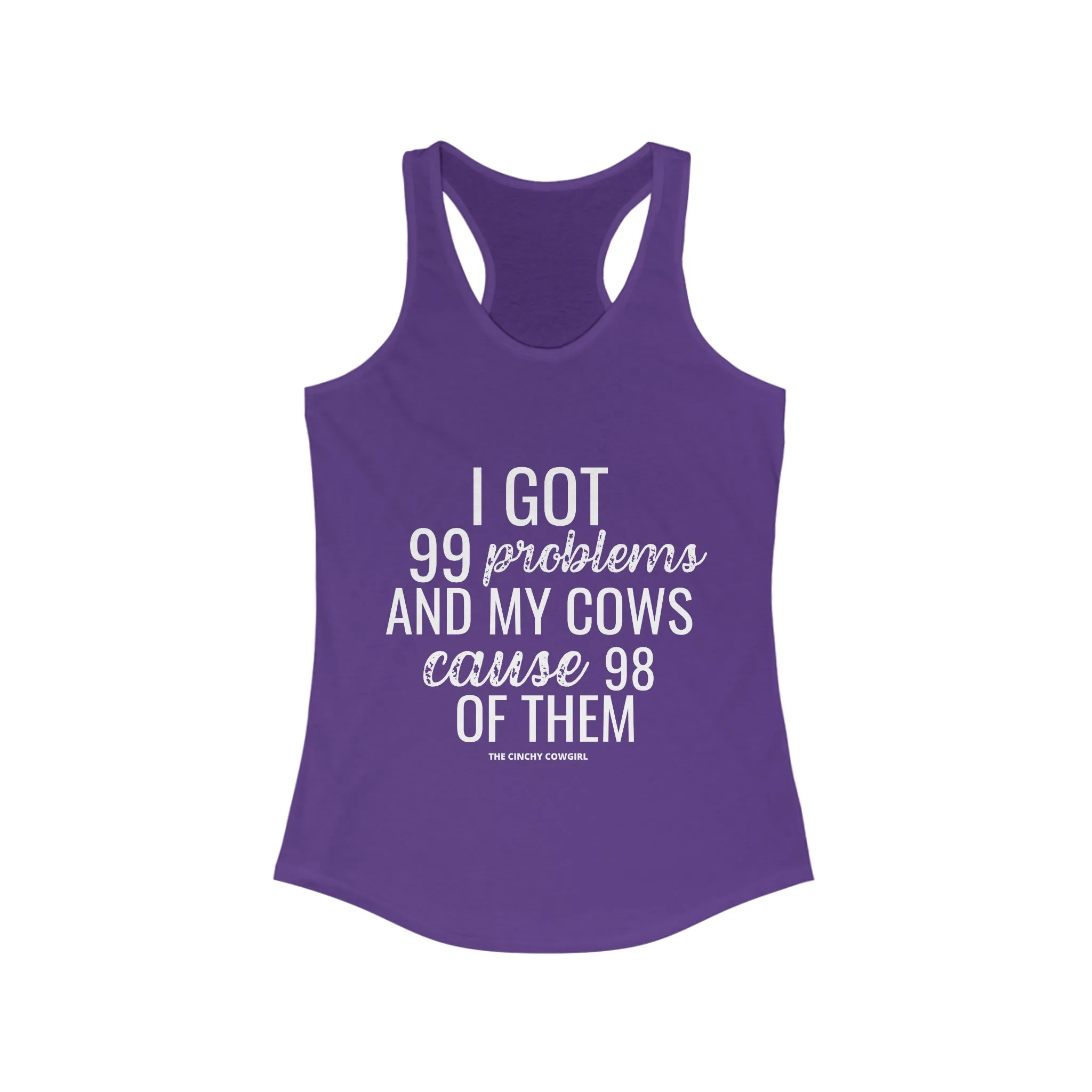 Cow Problems Racerback Tank