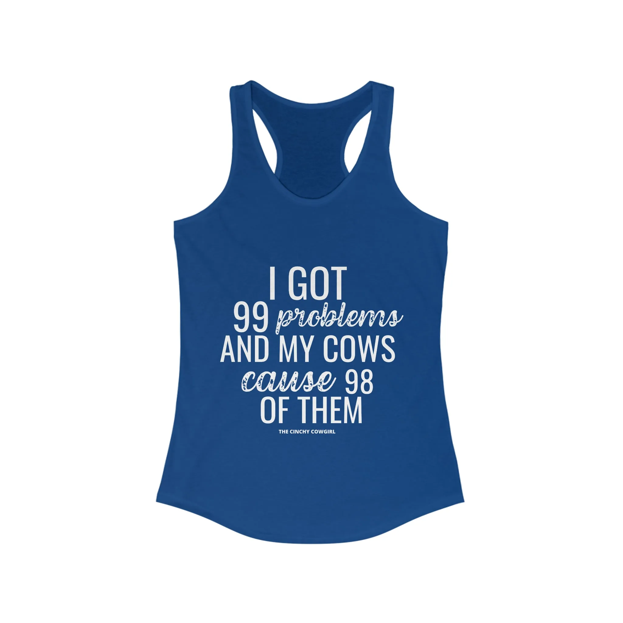 Cow Problems Racerback Tank