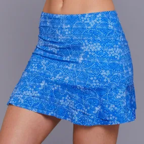 Floral Knit Two Tier Short Skort