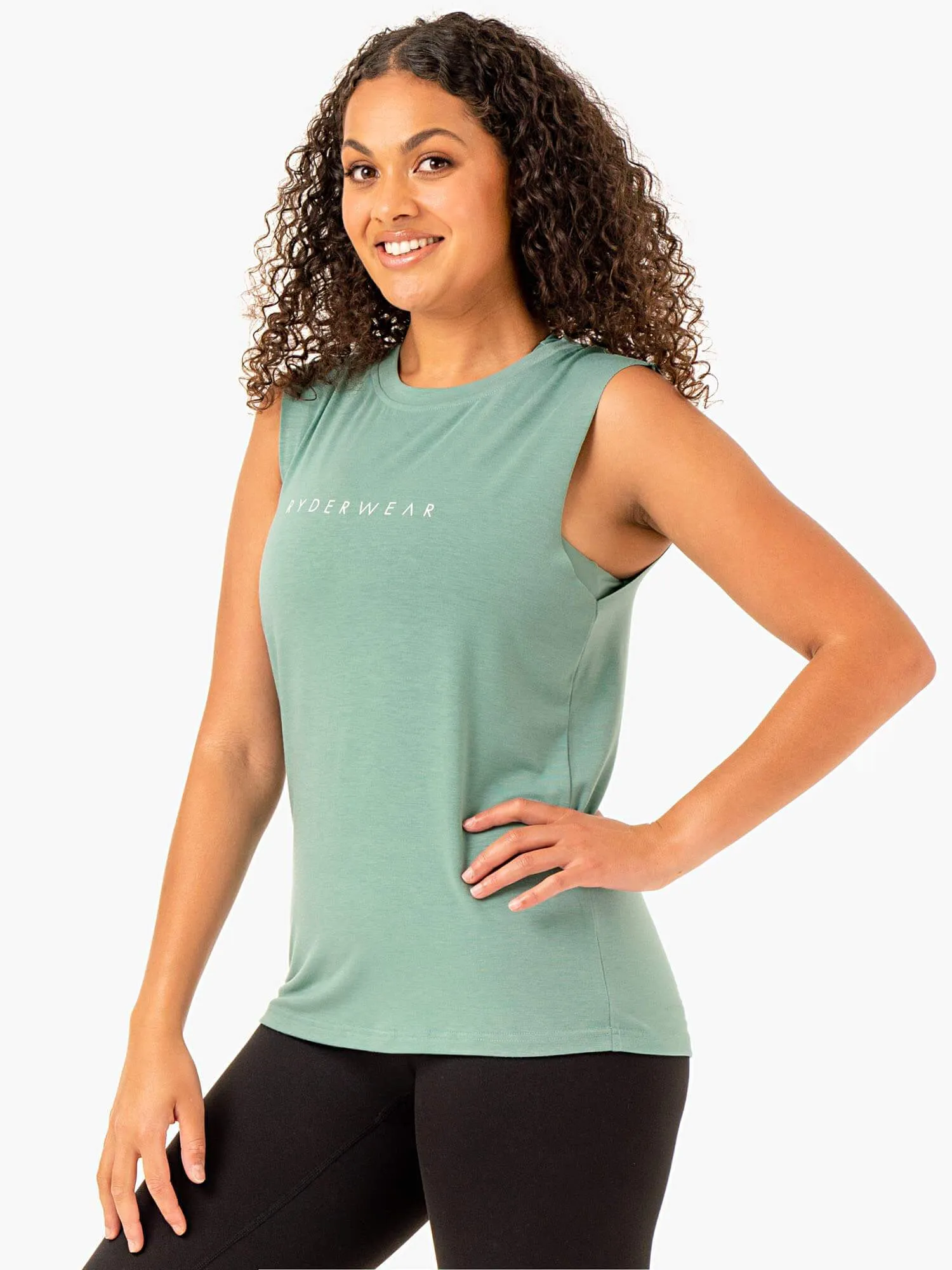 Foundation Muscle Tank - Sage