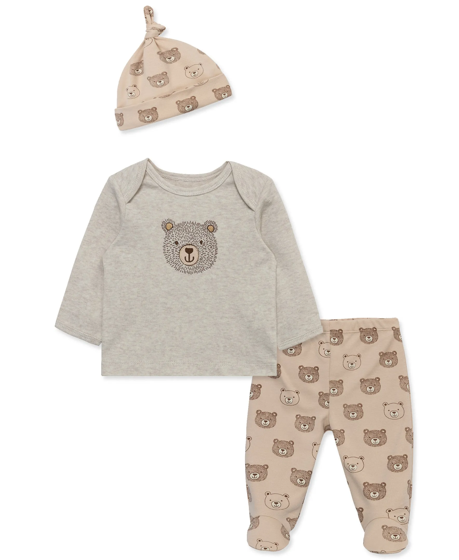 Fuzzy Bear Footed Pant Set