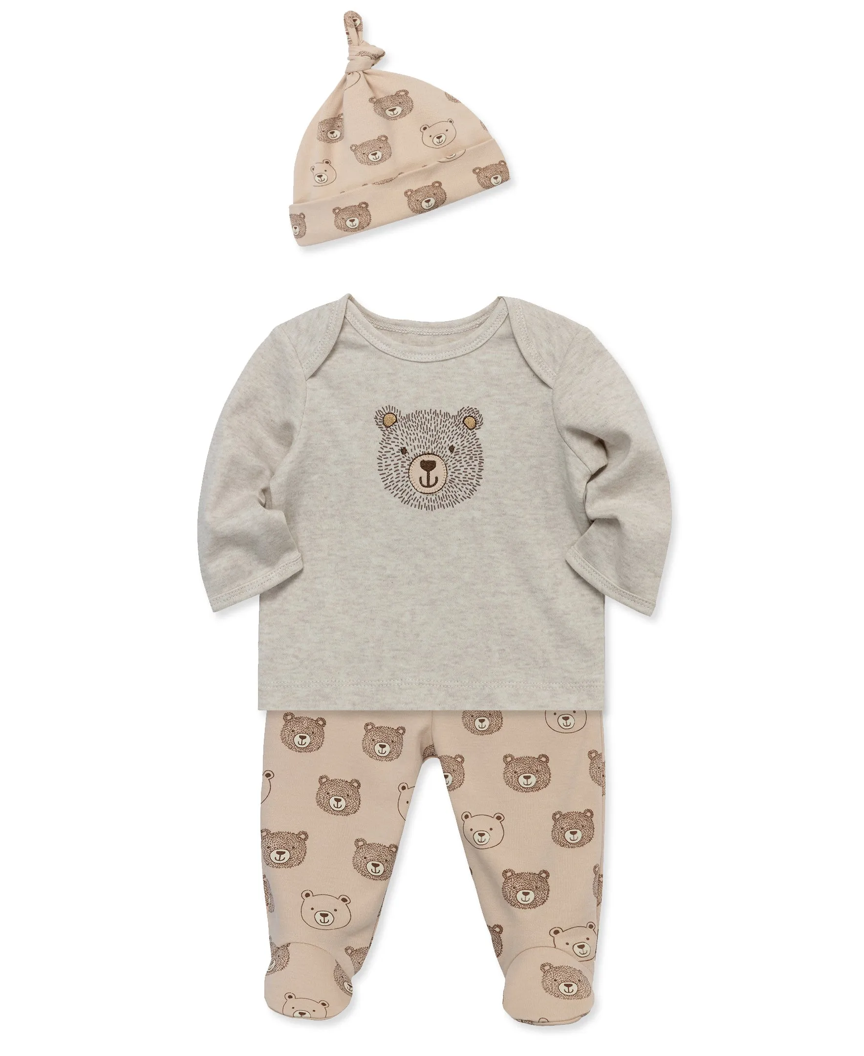 Fuzzy Bear Footed Pant Set