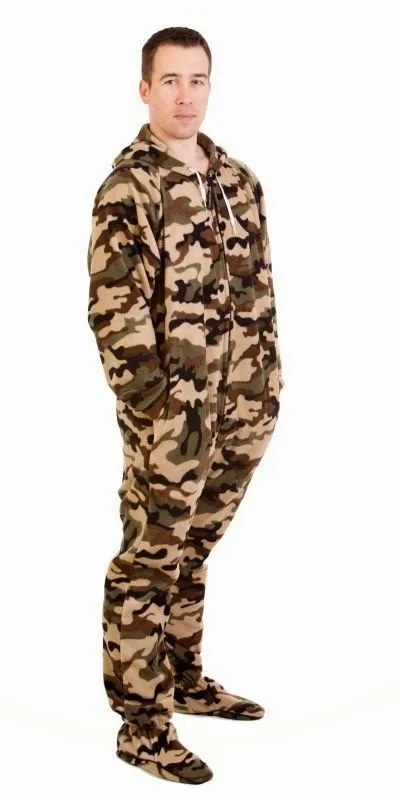 Green Comatose Camo Onesie - Detachable Feet