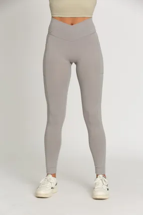 Grey Mist Seamless Crossover Leggings