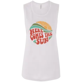 Here Comes The Sun - Ladies' Flowy Muscle Tank