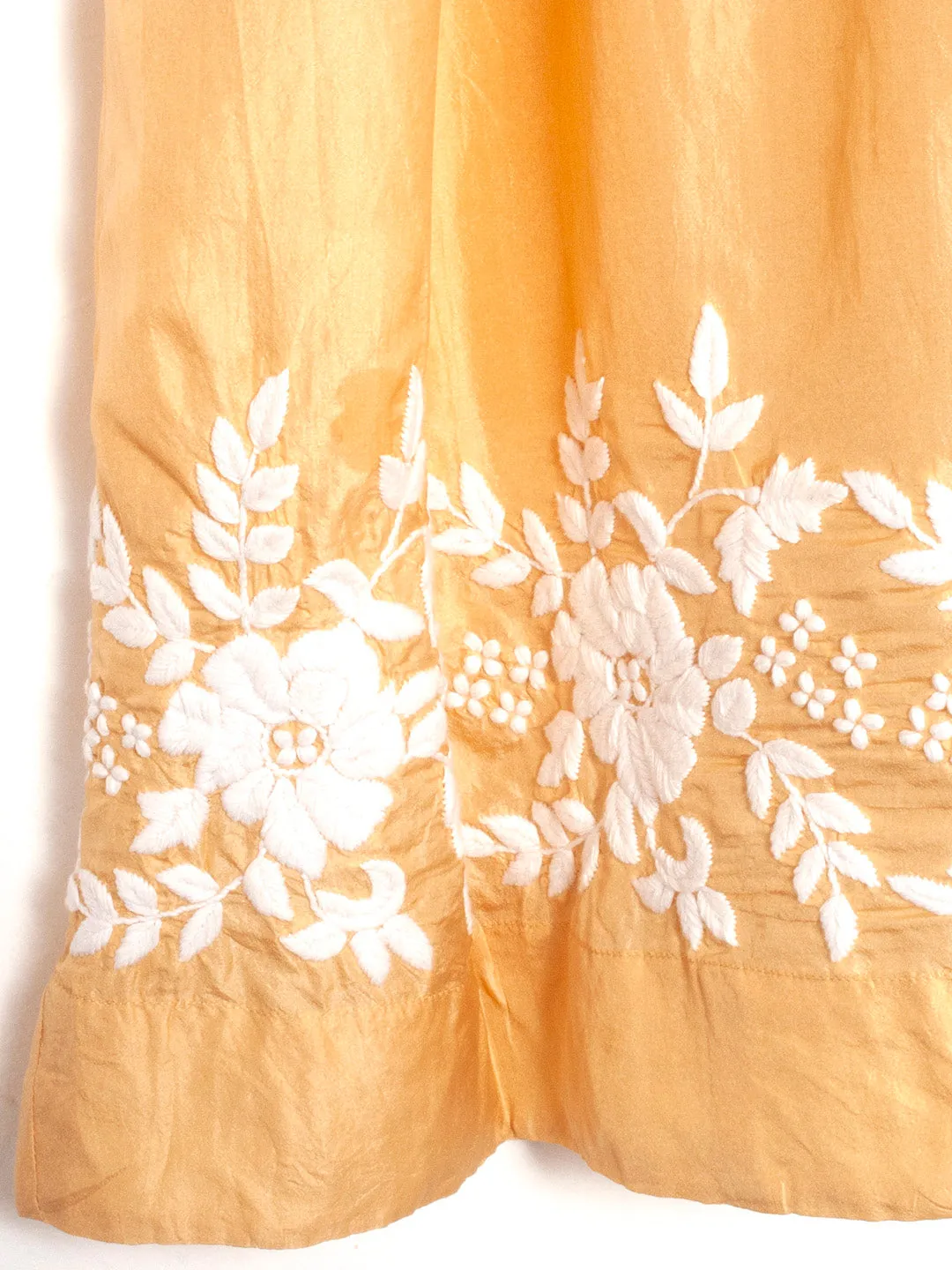 Indian silk embroidered skirt