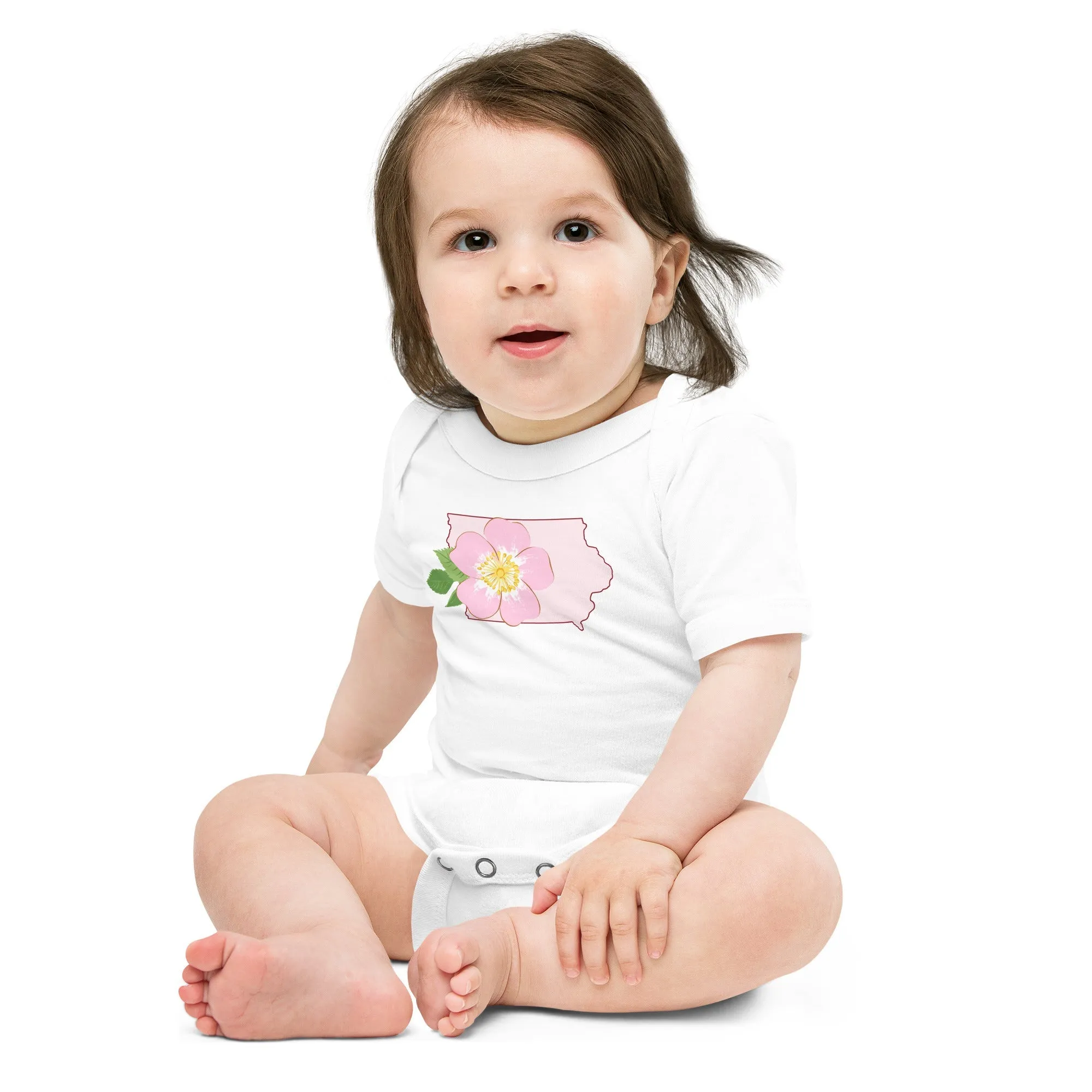 Iowa Prairie Rose Onesie