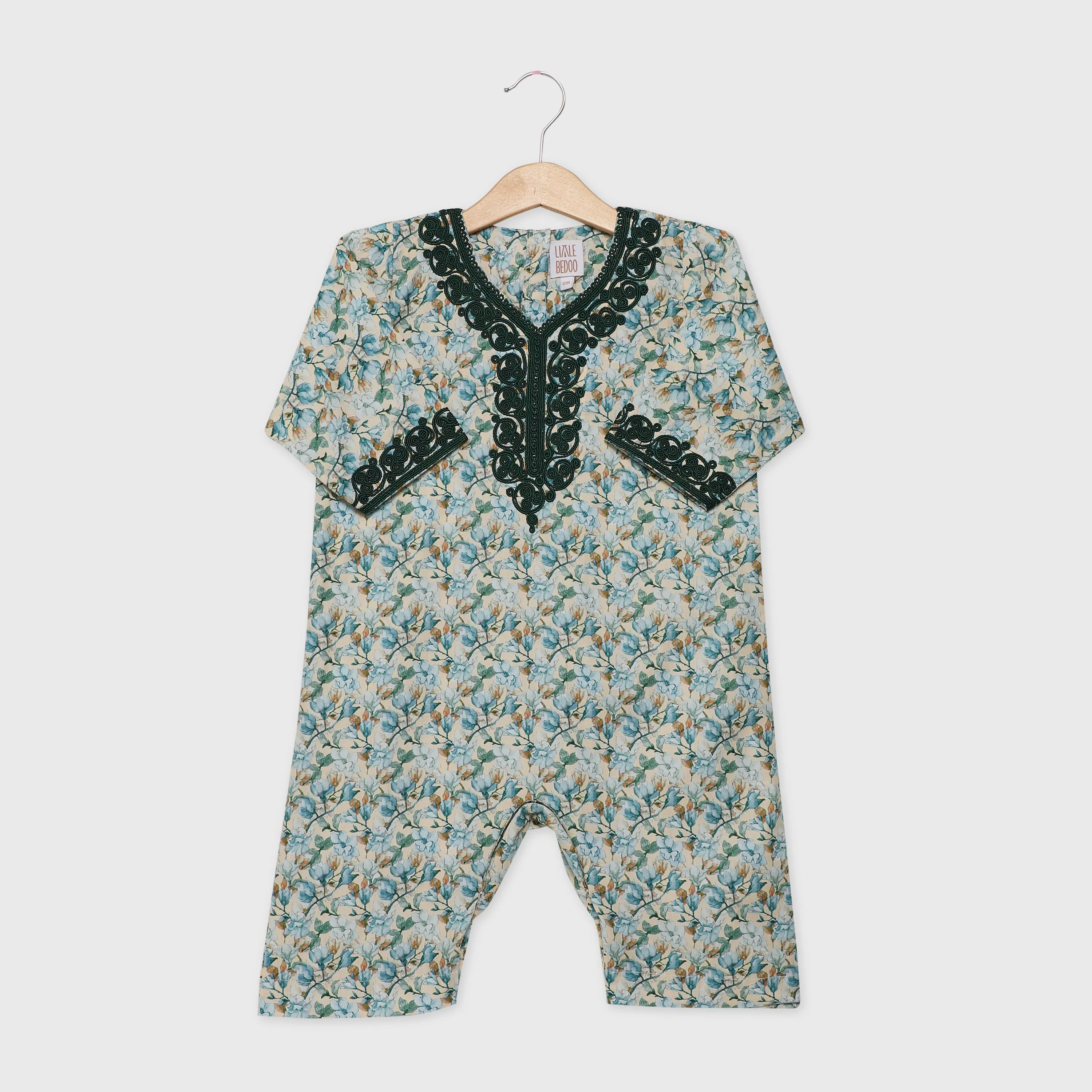 Jalabiya Onesie - Floral Collection - Green