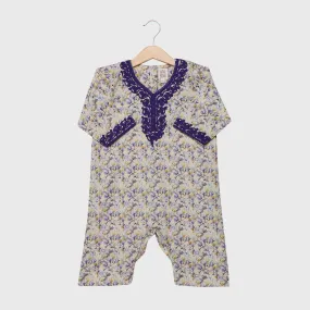 Jalabiya Onesie - Floral Collection - Purple