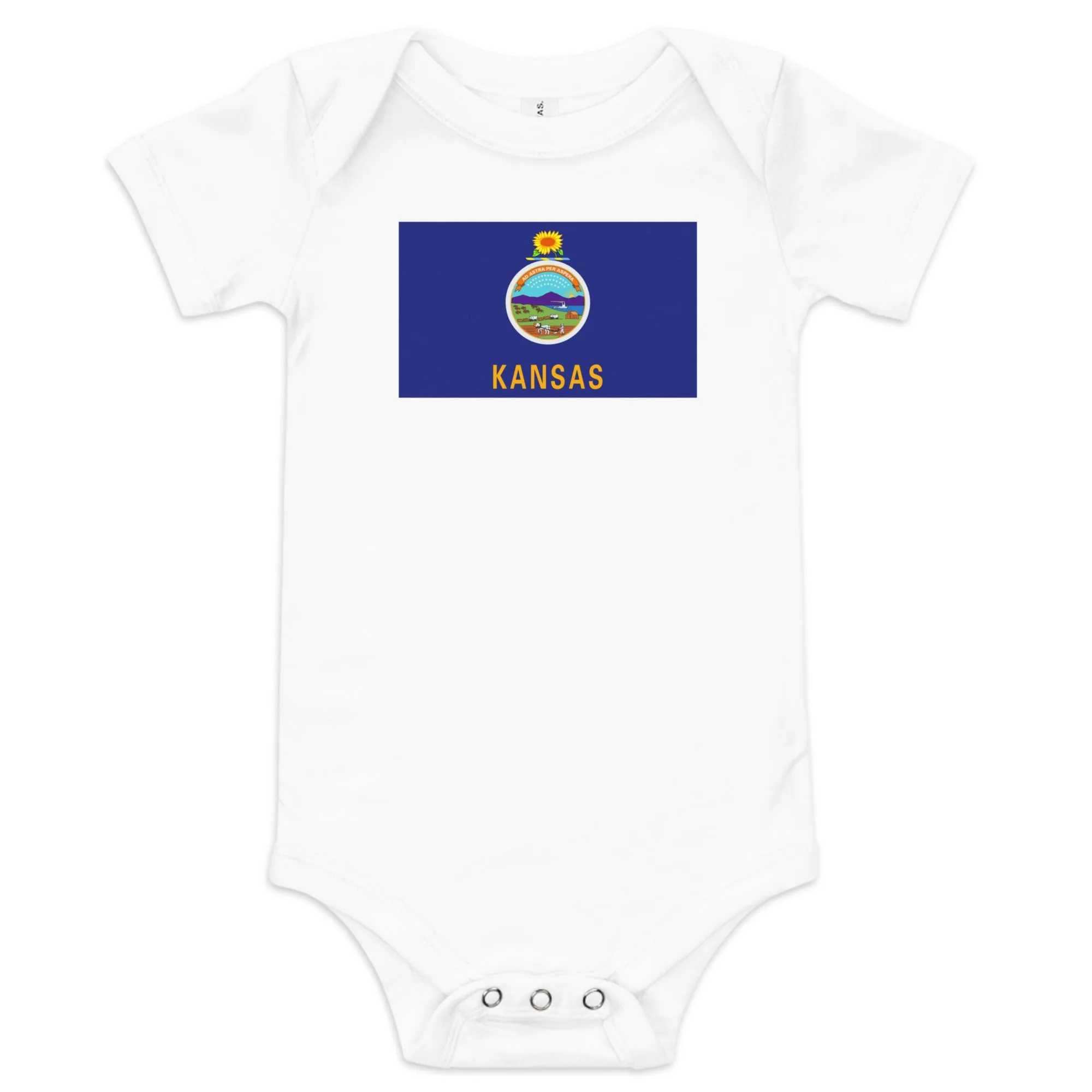 Kansas Flag Baby Onesie