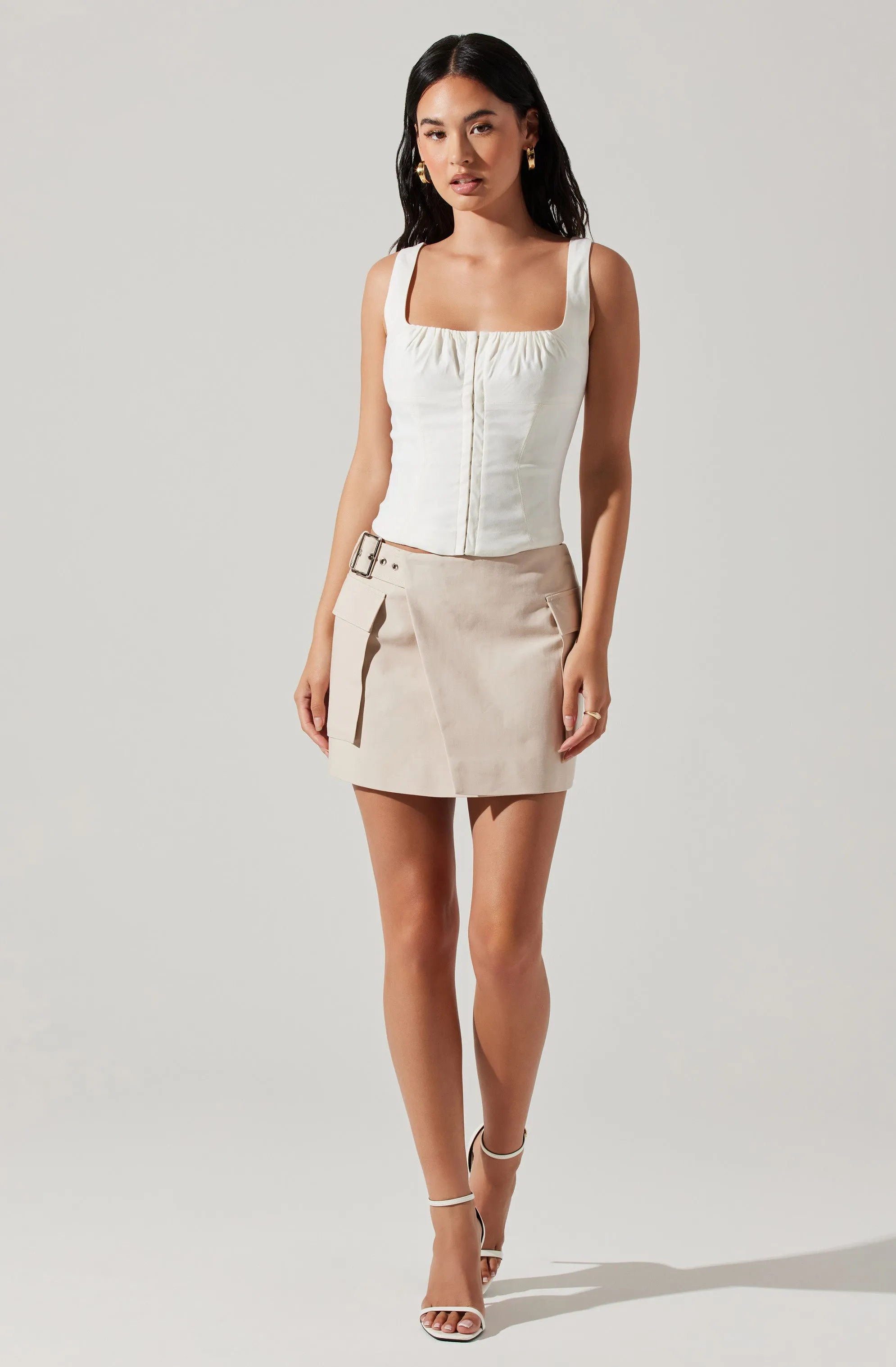 Lautner Belted Wrap Skirt