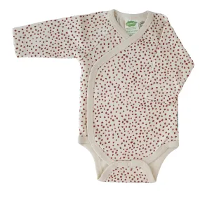 Organic Wrap Bodysuit - Signature Prints Long Sleeve