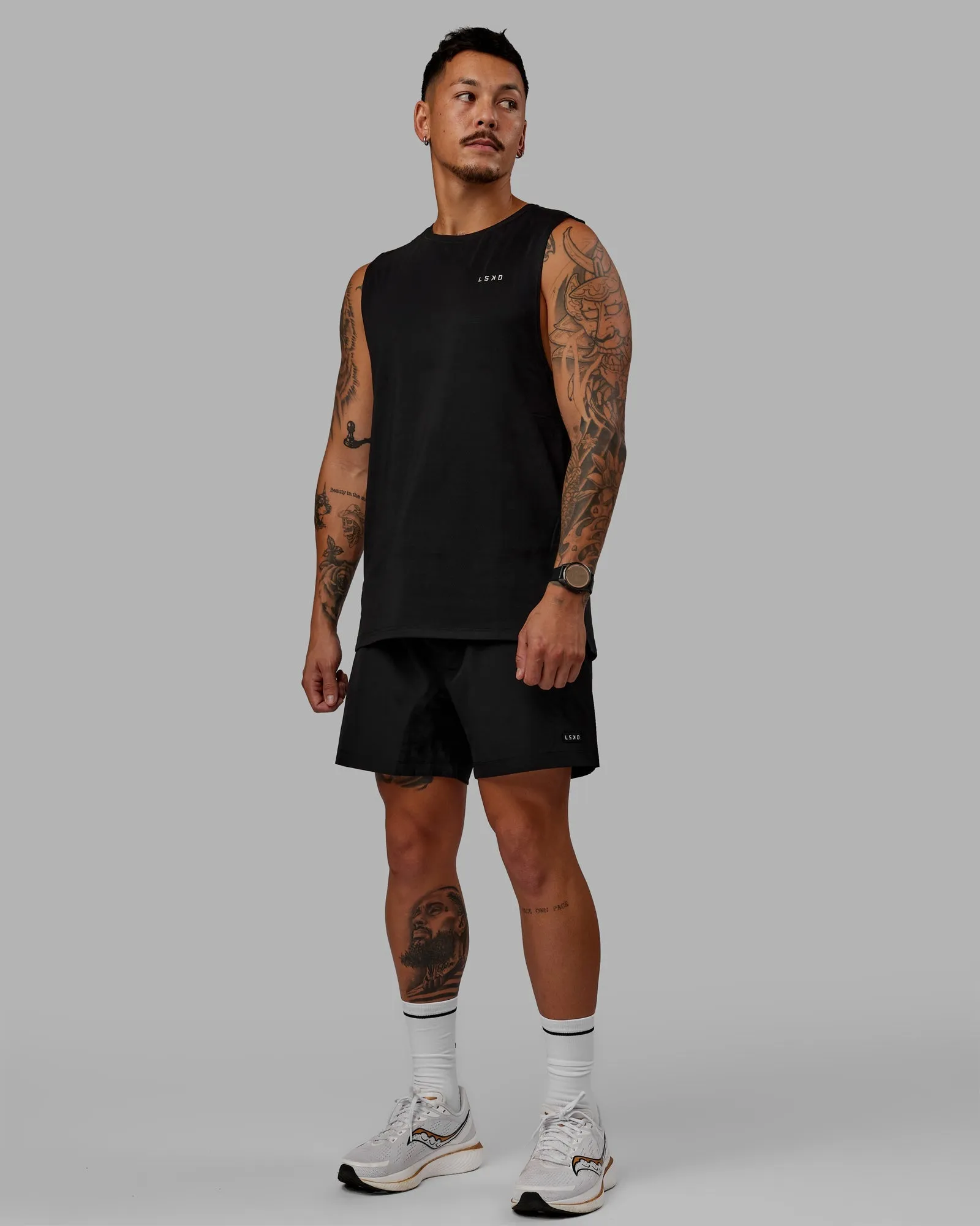 Perform VapourFLX Muscle Tank - Black-Reflective