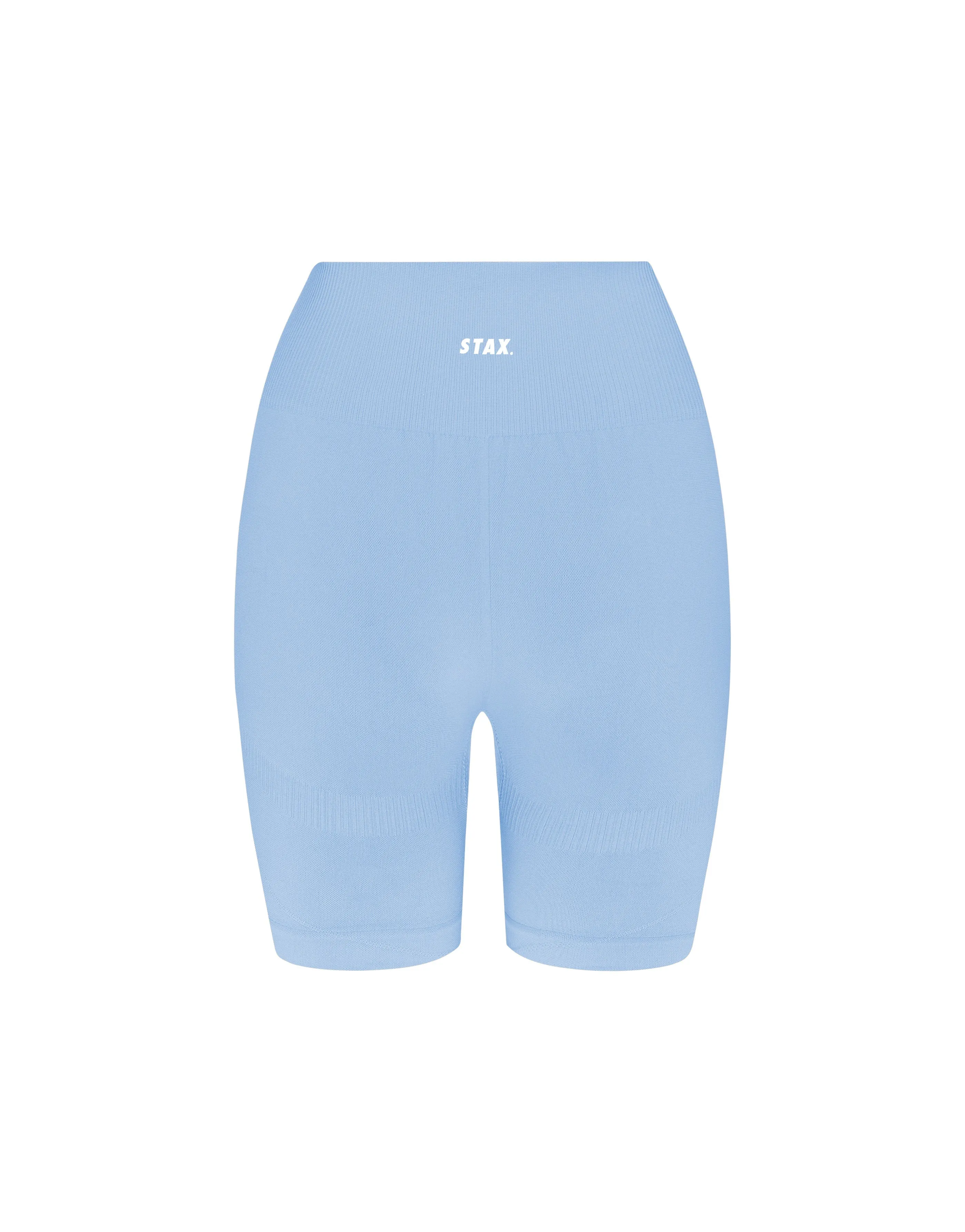 Premium Seamless Midi Bike Shorts V5.1 - Baby Blue