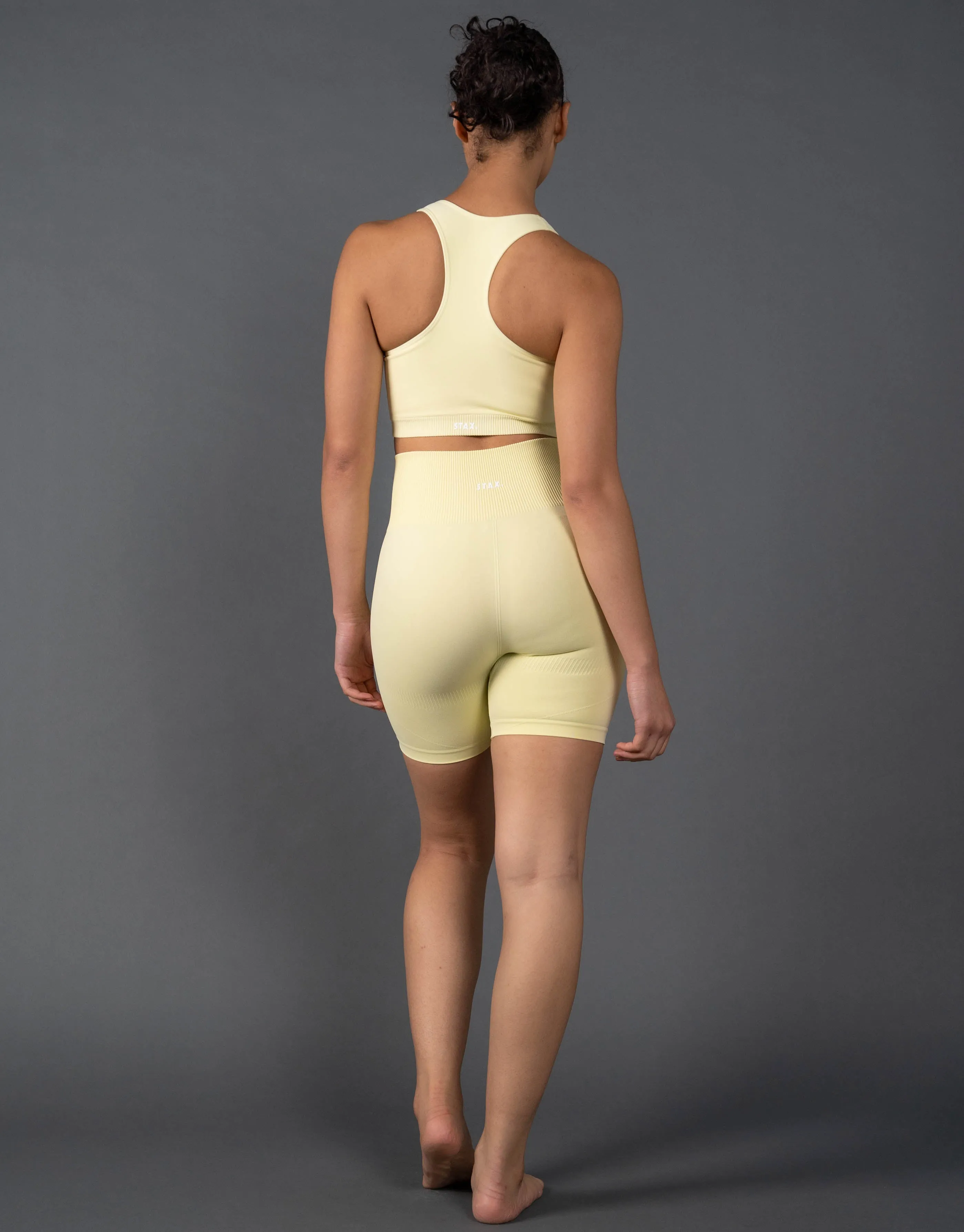 Premium Seamless Midi Bike Shorts V5.1 - Lemon