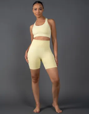 Premium Seamless Midi Bike Shorts V5.1 - Lemon