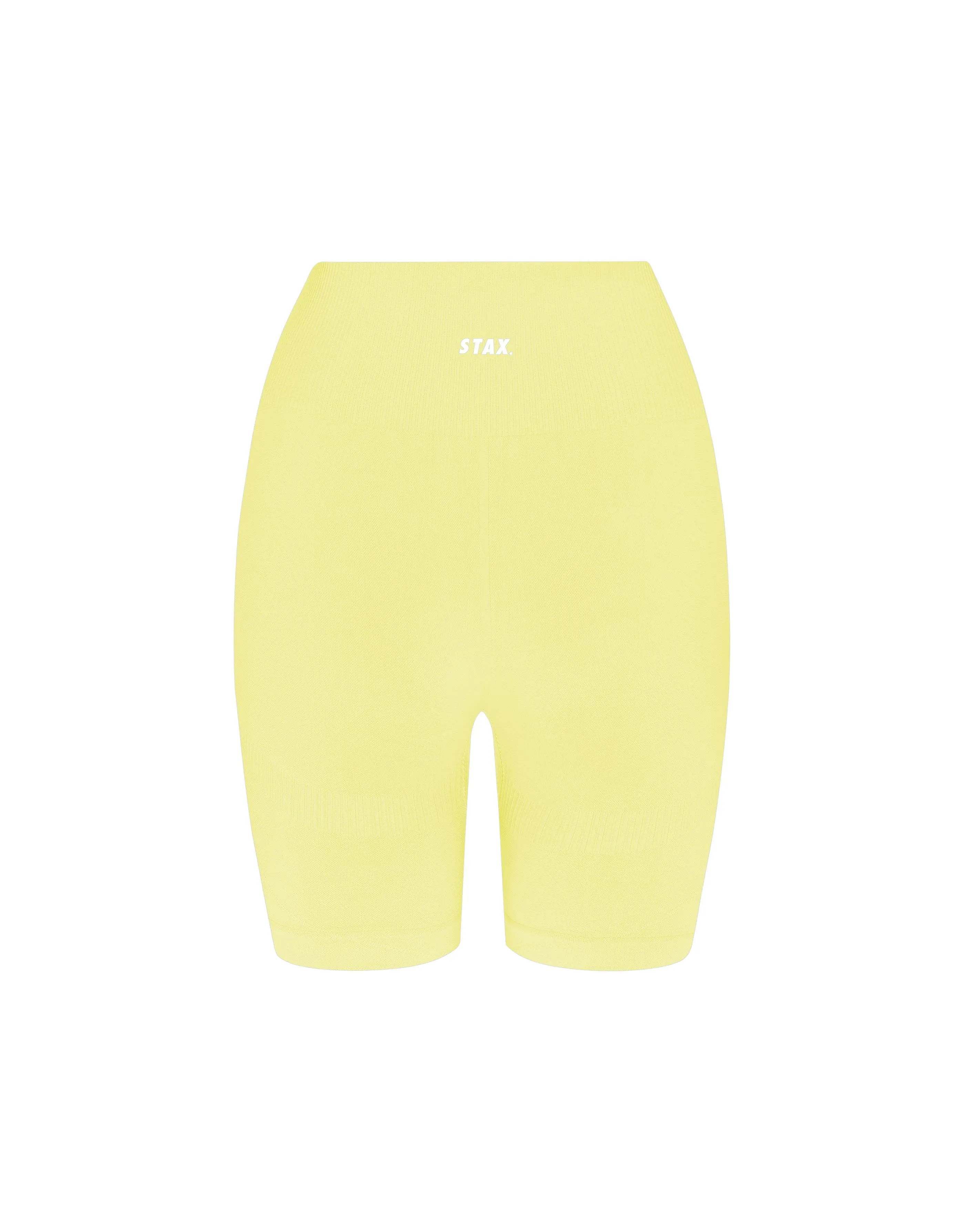 Premium Seamless Midi Bike Shorts V5.1 - Lemon