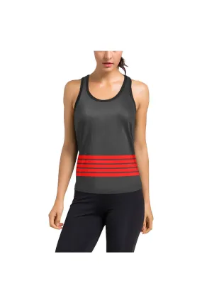 Red Stripe Women's Racerback Tank Top