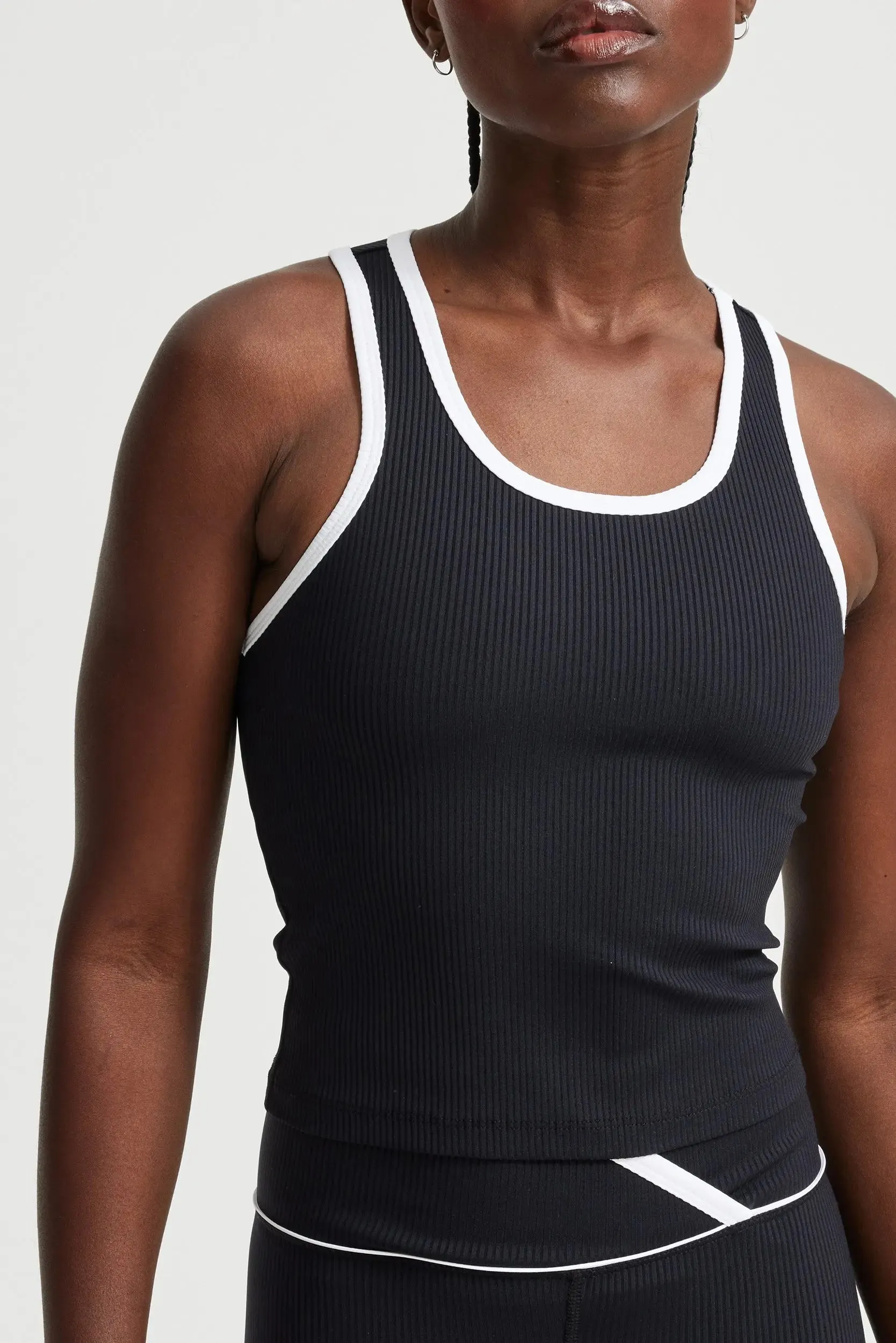 Ribbed Two Tone Sports Tank