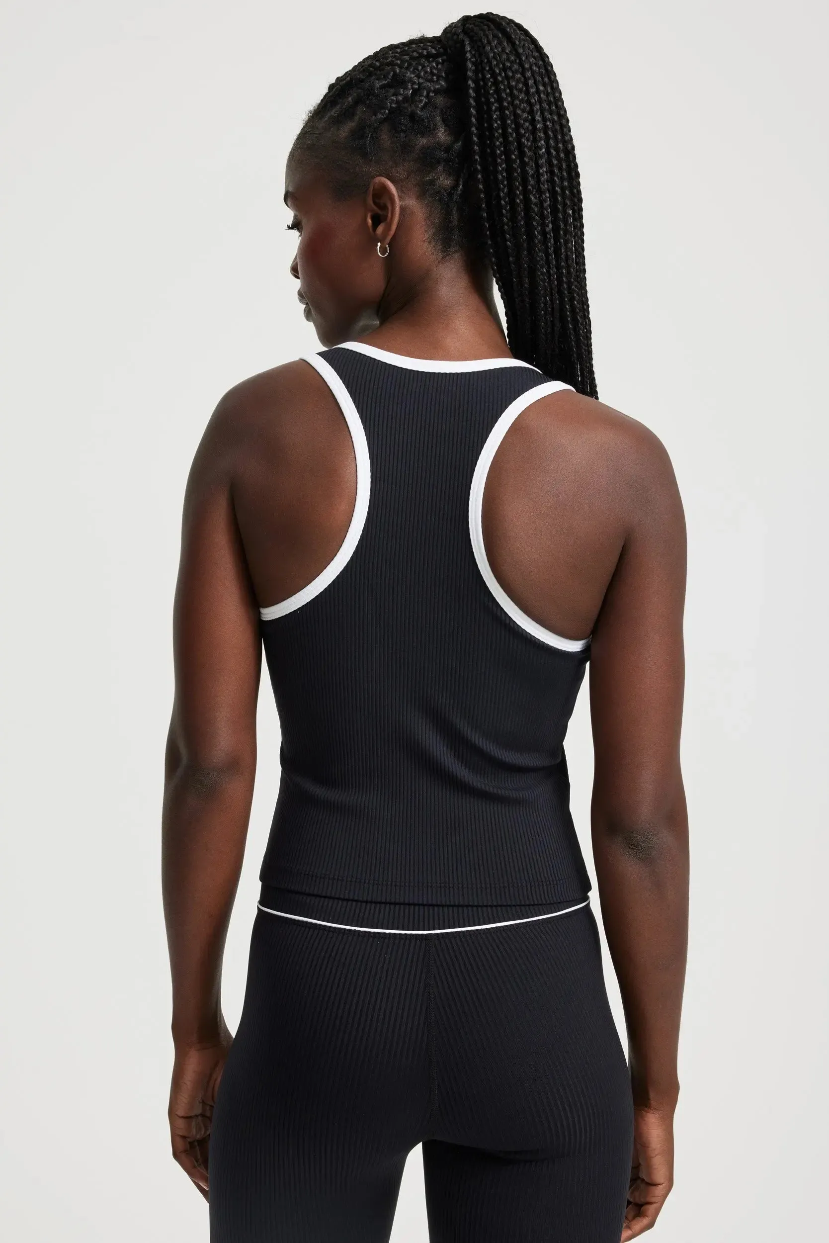 Ribbed Two Tone Sports Tank