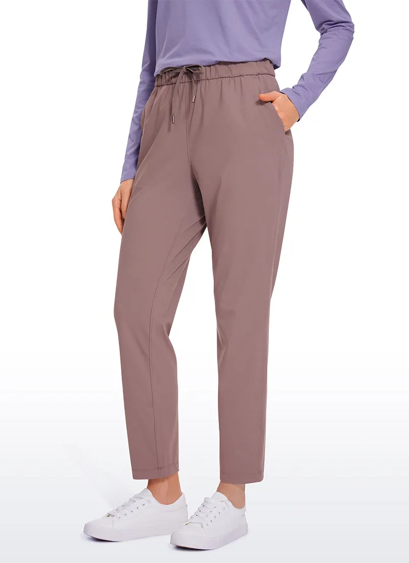 Stretch Drawstring 7/8 Pants with Pockets 27''