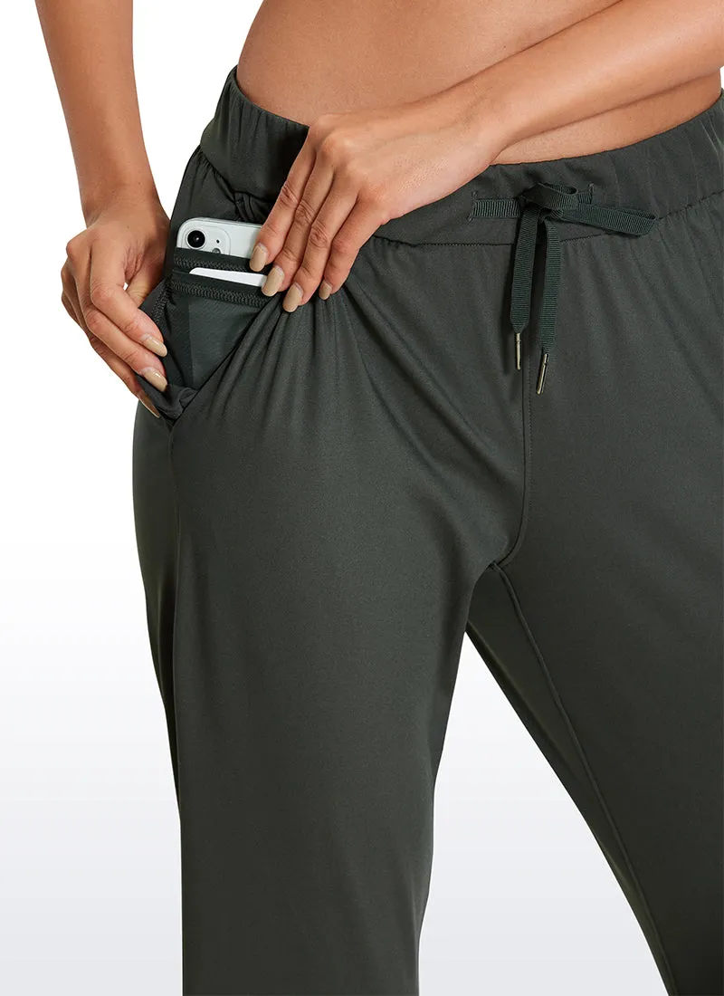 Stretch Drawstring 7/8 Pants with Pockets 27''