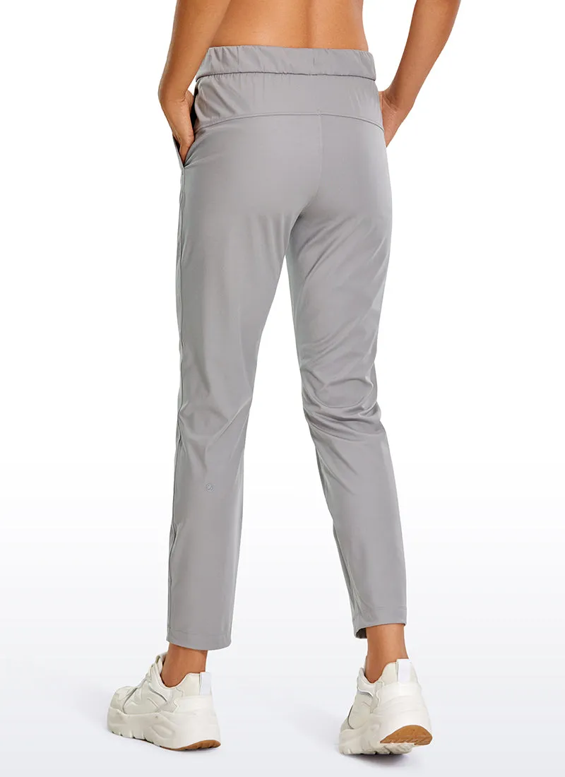 Stretch Drawstring 7/8 Pants with Pockets 27''