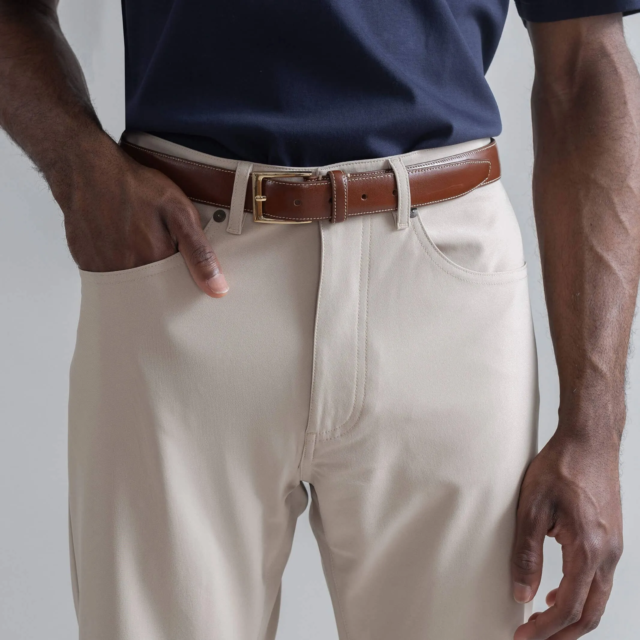 The Tan Performance Stretch Franklin 5 Pocket Custom Pant